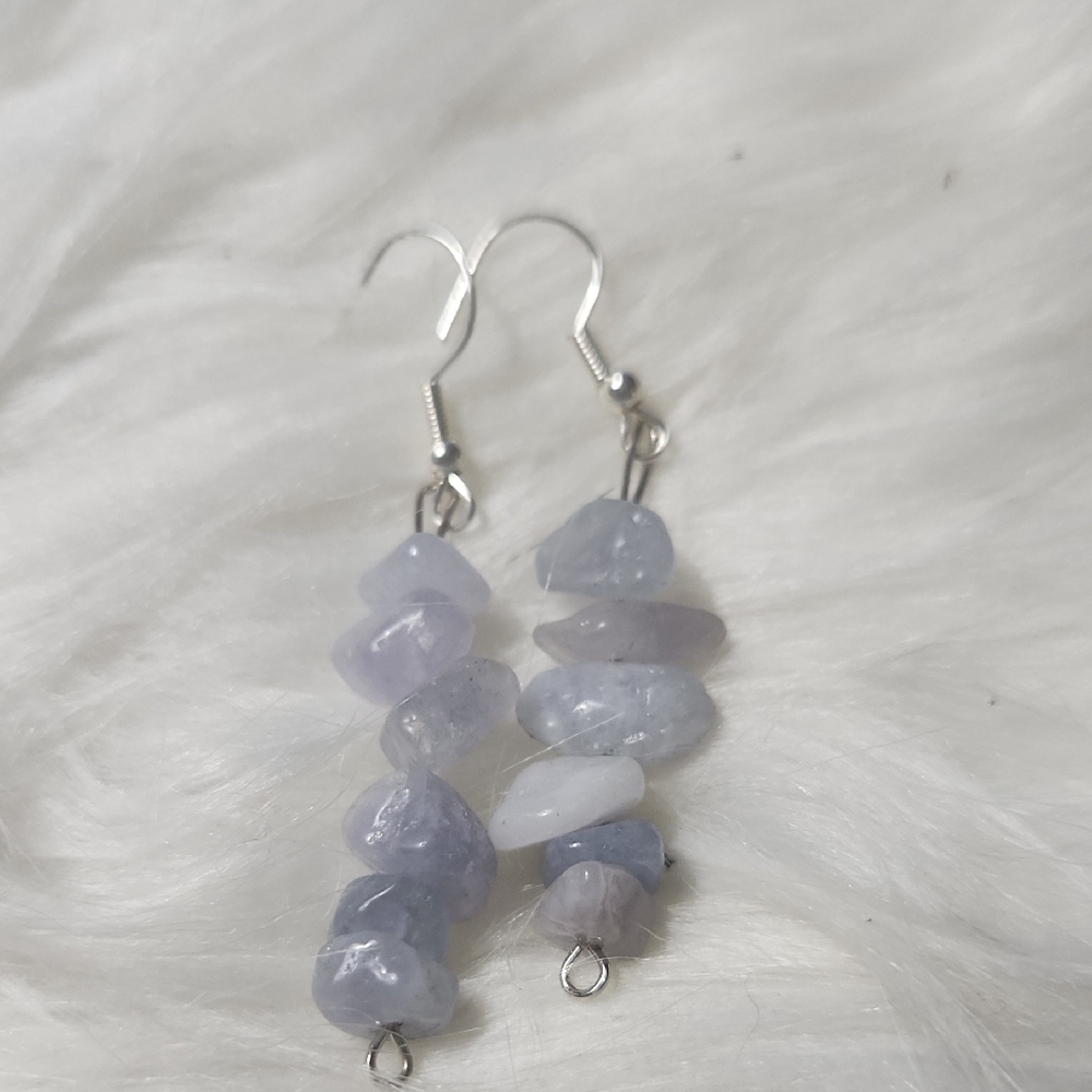 Hand Crafted Blue and Silver Bohemian Earrings